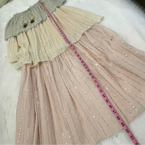 Anthropologie PQ Briar Shimmer Tiered Cover Up Maxi Dress - Picture 5 of 10